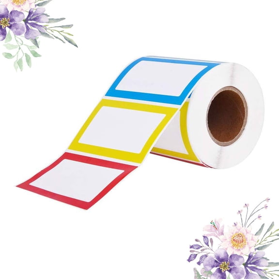 HONMEET Colorful Plain Name Tag Labels Multi Self-Adhesive for Clothing Tags 2 Roll 150Pcs