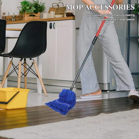 HONMEET 3pcs Industrial Mop Head Wet Cotton Mop for Efficient Debris Removal