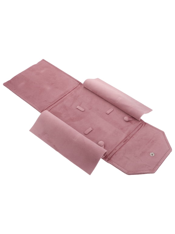 Compact Jewelry Roll Organizer Bag, Closure Travel Storage Pouch for Earrings Necklaces Bracelets