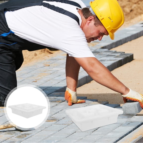 HONMEET Reusable White Cement Brick Mold Plastic Concrete Mold for Outdoor and Construction Projects