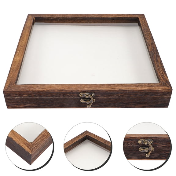 HONMEET Container 1 Set Coffee Square - Wood Iron EVA Acrylic Glass