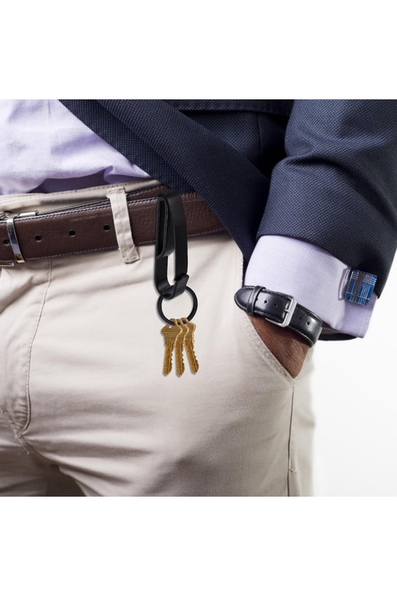Stainless Steel Metal Keychain Belt Buckle Key Holder 1-Pack for Everyday Use