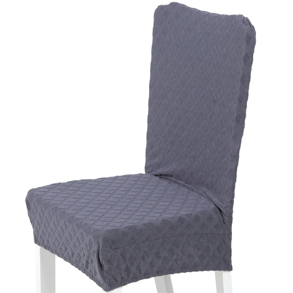 HONMEET Chair Covers 1 Set Grey Elastic Fabric for Bar Stools Counter Chairs Kitchen Dining Room Home