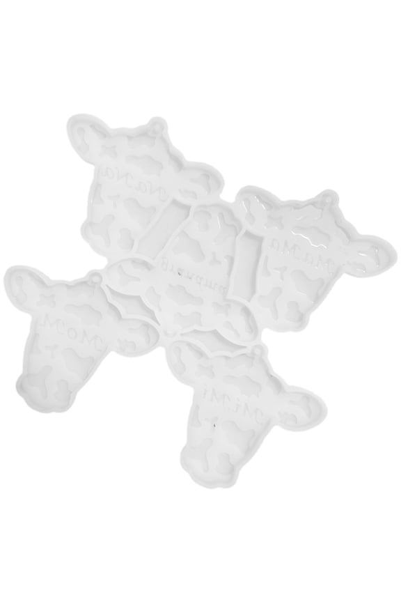 Cow Epoxy Molds 1Pcs For Key Chain Making And Hanging Decor With White Silicone