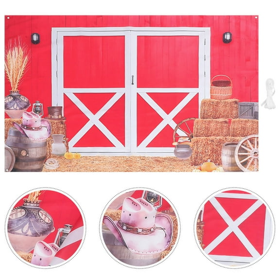 HONMEET Western Cowgirl Party Decorations Birthday Backdrop Multi Fabric Set for Kids and Adults