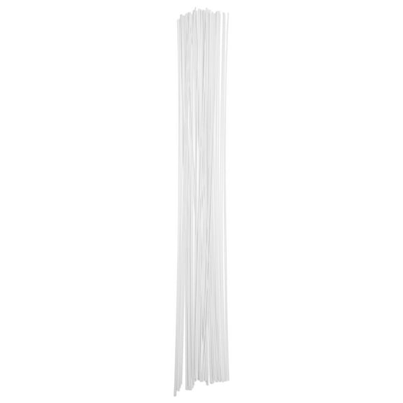 HONMEET 50Pcs White Plastic Square Dowels for Craft Projects, Model Making, Creative Displays and -Term Use