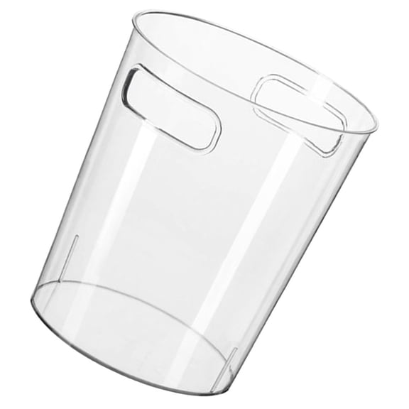 HONMEET Transparent Pet Trash Can with Handle for Outdoor Convenience