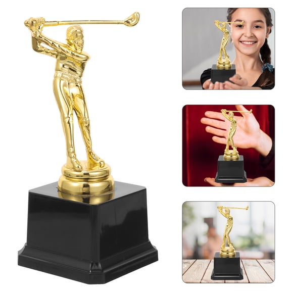 HONMEET Golf Trophy Award Model, ABS Golden , 1 Set - Unique Sports Recognition Prize