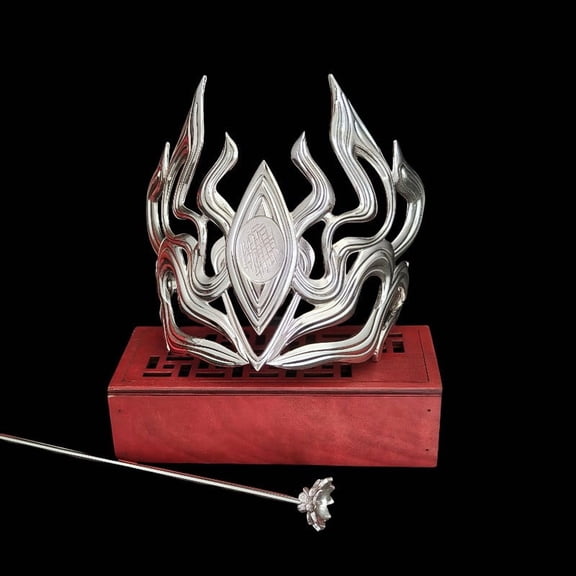 TABLZONE Golden Metal Crown Hairpin for Men Retro Style Ancient Chinese Hair Accessories