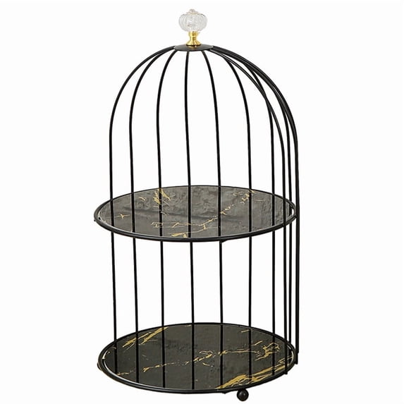 TABLZONE Black Multi Tier Cake Stand Metal Cupcake Tower for Party and Kitchen Display