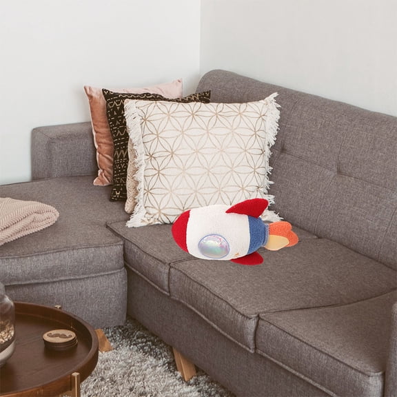 HONMEET Cute Rocket Plush Pillow for Toddlers Room Decor Soft Multi Plush Bed Decoration Set