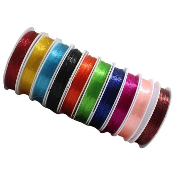 HONMEET DIY Bracelet Material Elastic String with Assorted Colors Durable and Easy to Tie Beads Cord