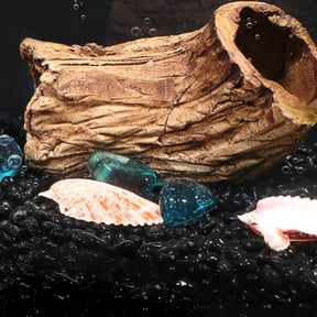 HONMEET Black Glass Sand Gravel for Fish and Swimming Pool Decoration, 1 Bag Aquarium Substrate