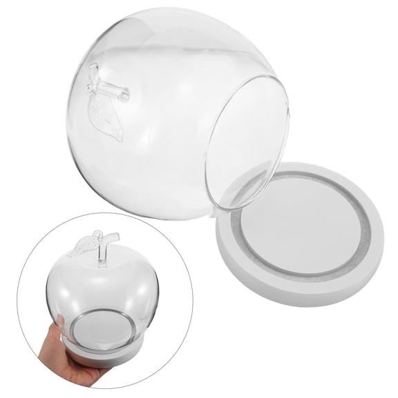 HONMEET Glass Display Dome with White Base for Eternal Flower Preservation, Figurine Showcase, and Elegant Home Decor