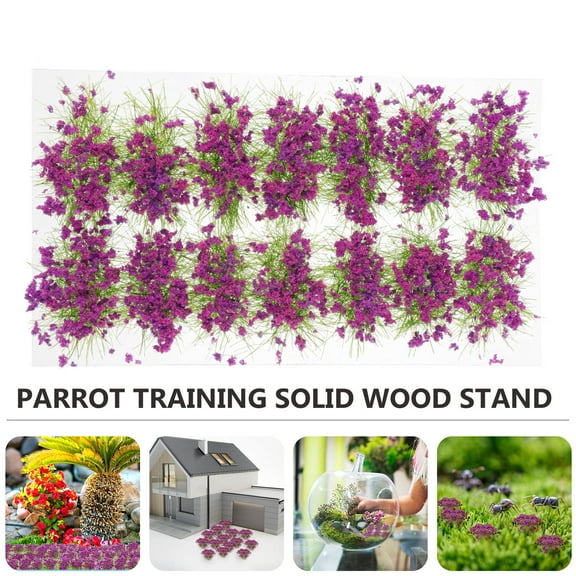 HONMEET Decorative -like Faux Grass Purple Resin for Architectural Models Sand Tables Doll Houses