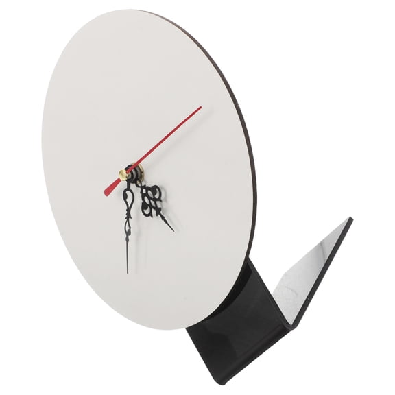HONMEET White Wooden Clock Face for DIY Sublimation with Silent Mechanism and Blank Round Design