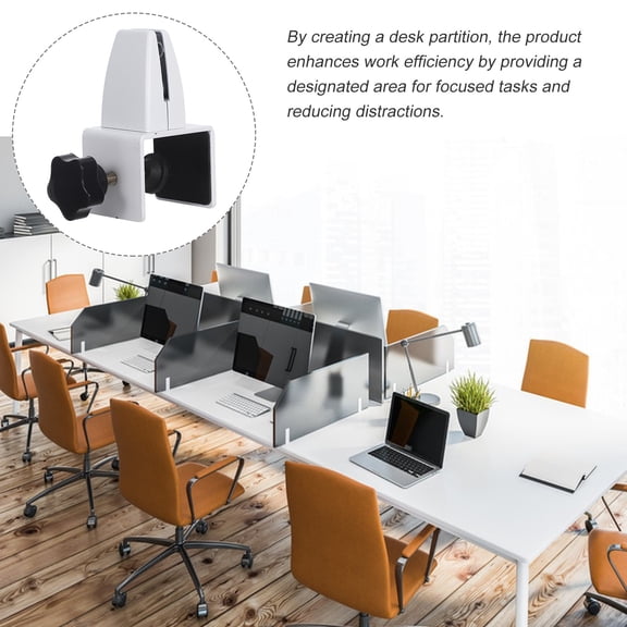 HONMEET Adjustable Desk Clamp with Mobile Phone Glass Holder for Office and Home Use, Easy to Install, 1 Set