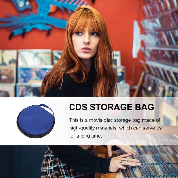 HONMEET Large Capacity Disc Storage Case with Zipper Closure, CD and DVD Organizer for Media