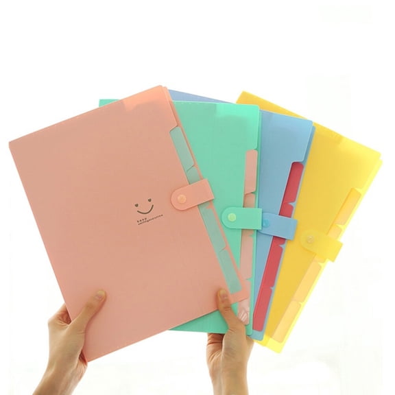 HONMEET Document Holder Expanding File Folder with Snap Closure Plastic Violet