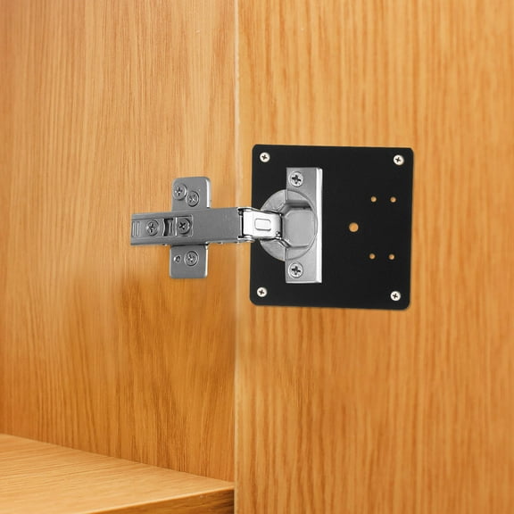 HONMEET Kitchen Cabinet Hinges 6 Sets Black Stainless Steel Reinforced Door Hinges for Home Improvement