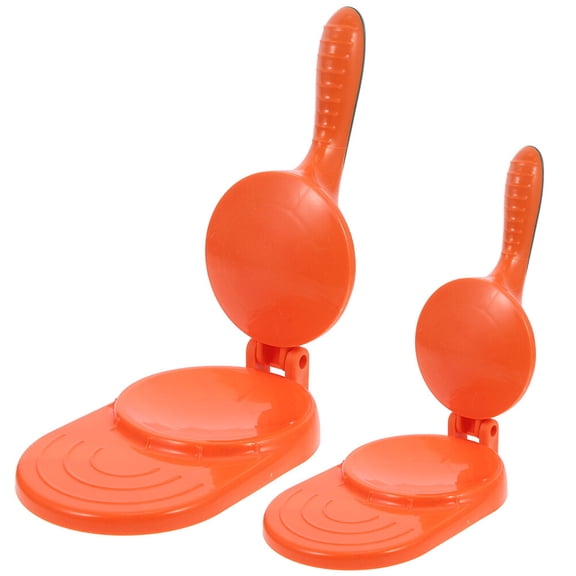 HONMEET Manual Dumpling Maker Set with Ergonomic Orange PP Handles, Kitchen Gadget for Easy Dumpling Making, 2 Pieces
