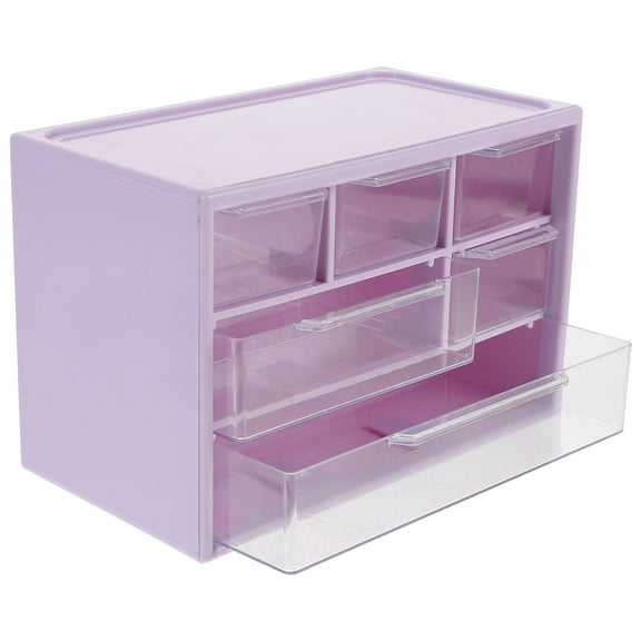 HONMEET Drawer Type Storage Case Plastic Purple 1Pcs For General Users