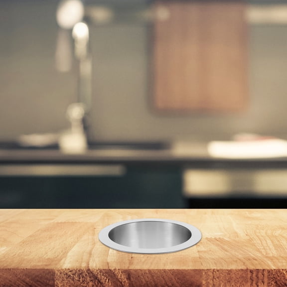 HONMEET Drop in Trash Chute for Kitchen Countertop Stainless Steel 1Set