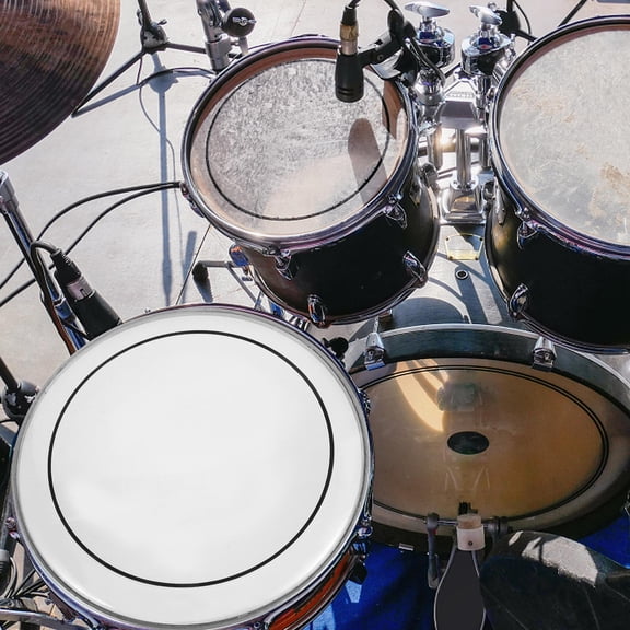 HONMEET Oil Filled Double Layer Transparent Drum Cover Silent Drum Skin Accessory