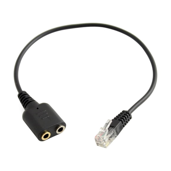 HONMEET PC Headset Adapter Cable 3.5mm Jack to RJ9 Modular Plug for Analog Headset Connection Compatibility
