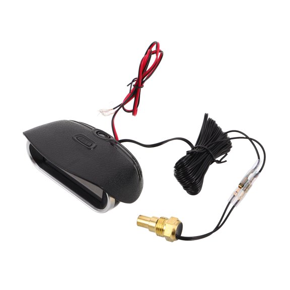 HONMEET Dual Function Black Automotive Water Temp and Voltage Gauge with Digital Display