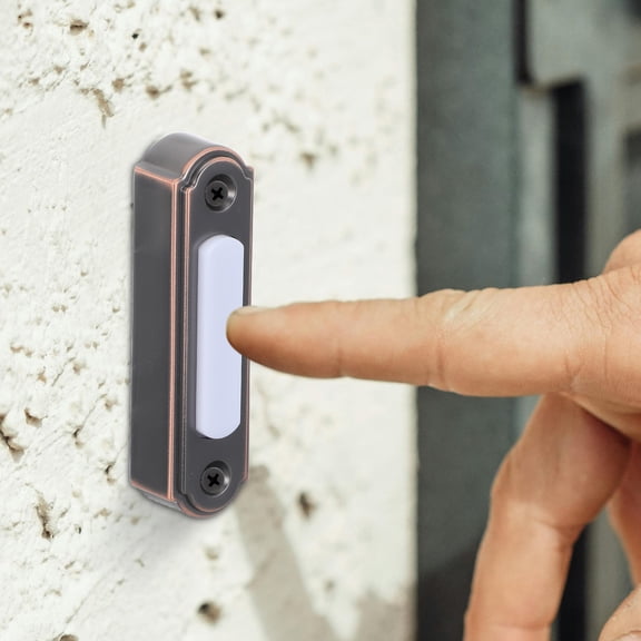 HONMEET Durable Metal Doorbell, Brown, Hardwired, Easy Replacement, Home Use