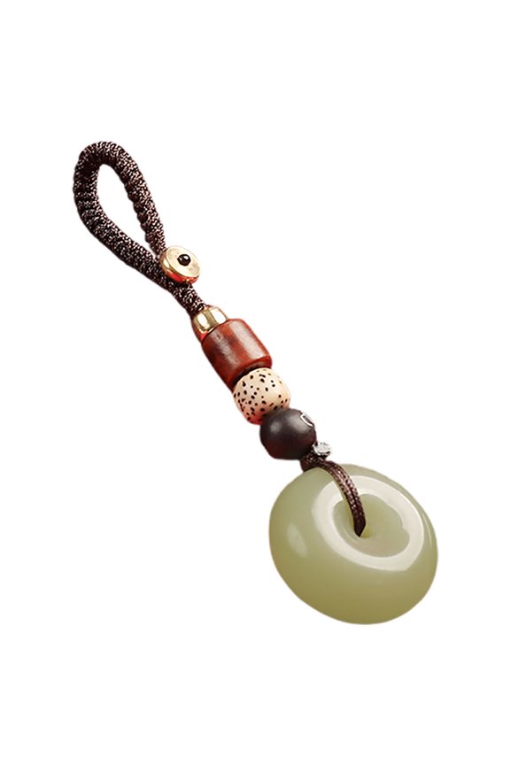 Durable Pendant Keychain for Car Keys Featuring Peace Design Lucky Charm