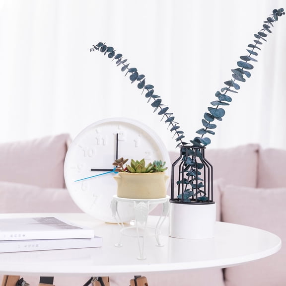 HONMEET Durable White Iron Display Plant Rack Flower Shelf for Indoor and Outdoor Plant Display