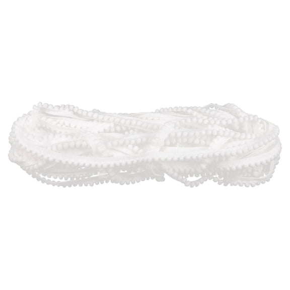 HONMEET White Pom Pom Fringe Trim for Curtains, Sewing, Crafts, Home Decoration, Projects, and Decorative Accents