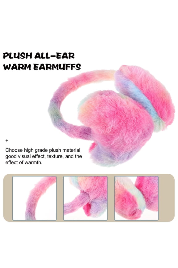Ear Protection for Winter Heart Shape Ear Warmers Multi Plush 1Pack