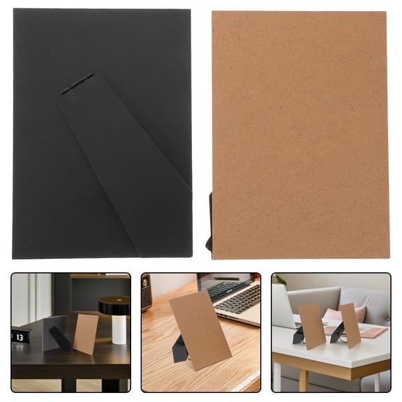 HONMEET 4-Pack Black Easel Back Stands for Photo Tiles and Artificial Boards, Indoor Home Office Display Holders