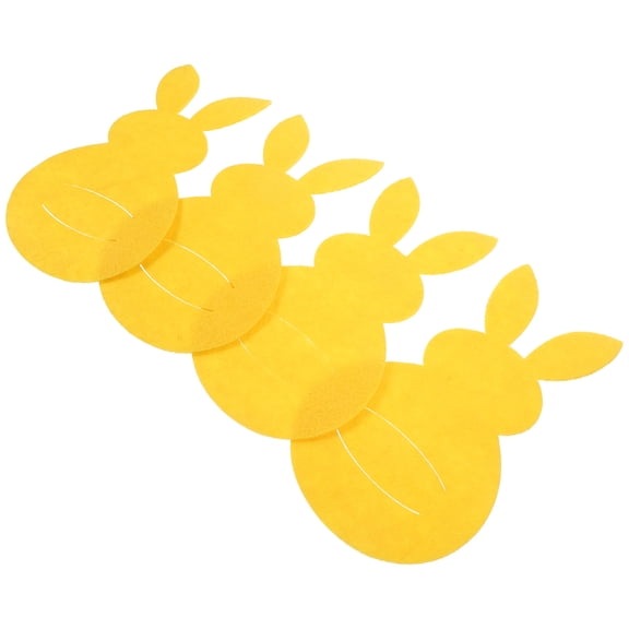 HONMEET 4-Piece Yellow Utensil Holder Set with Cloth Cutlery Bags, Kitchen Organizer for Parties and Dining