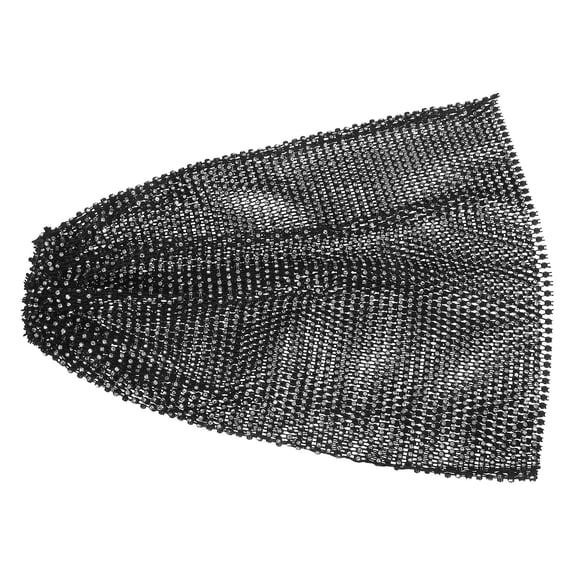 HONMEET Elastic Mesh Rhinestone Headband Black Reflective Safety Hair Accessory for Parties