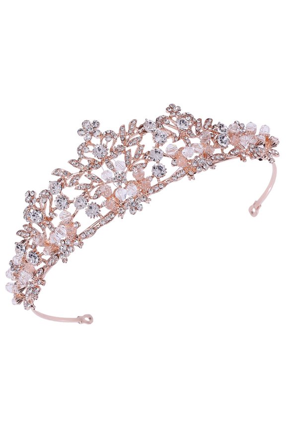 Elegant Rose Gold Rhinestone Bridal Headpiece for Special Days