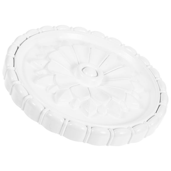 HONMEET Easy Install White Round Ceiling Medallion for Medallion Ceiling Cover and Light Fixture