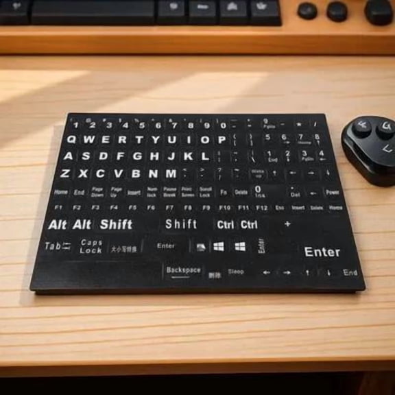 HONMEET English Letter Keyboard Stickers for Home Computer Key Replacement