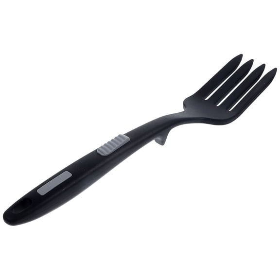 HONMEET Ergonomic Silicone Fork Black for Cooking and Serving with Wear Resistant Design
