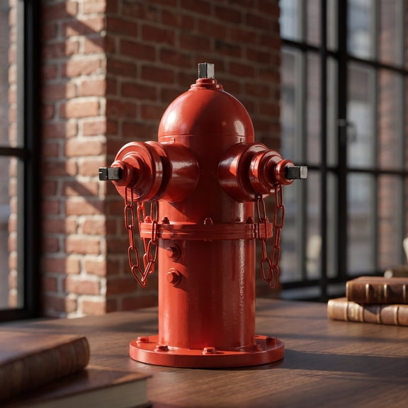 HONMEET Vintage Fire Hydrant Figurine Metal Statue for Yard and Living Room