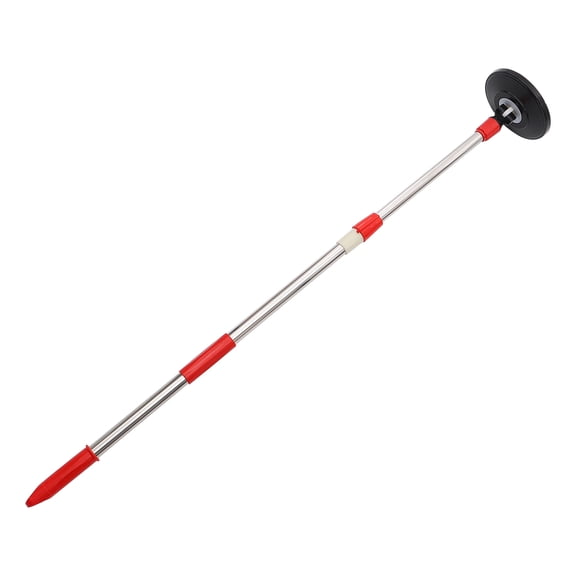 HONMEET Expandable Rotating Mop Pole Stainless Steel with Red Handle for Home Use
