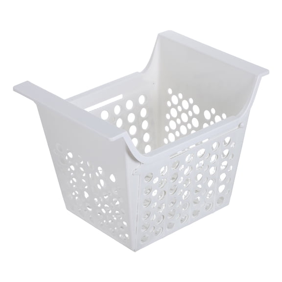 HONMEET Expandable Adjustable Wire Freezer Basket in White - Chest Freezer Organizer Bin for Fridge and Kitchen Storage Solutions