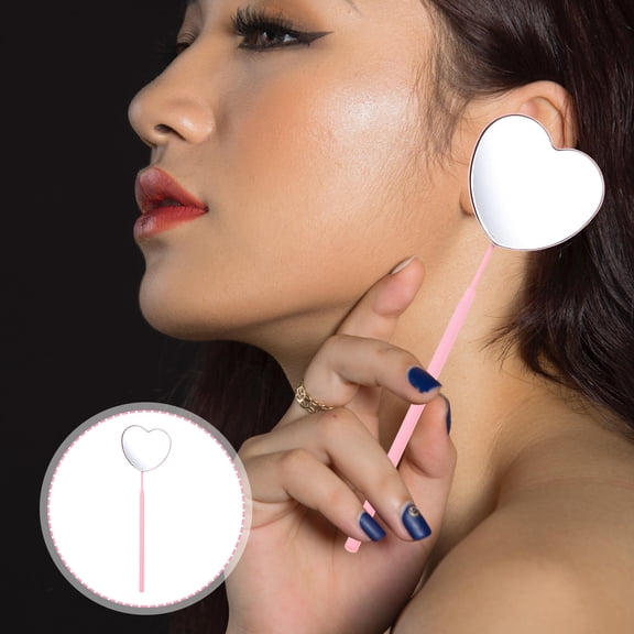 HONMEET Eyelash Extension Tools Lash Hand Mirror with Non-Slip Handle 1Pack