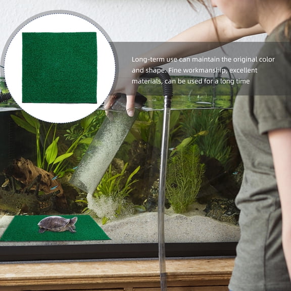 HONMEET Fake Grass for Garden Dark Green Lawn Turf Suitable for Fish Tank and Flowerpot Mat