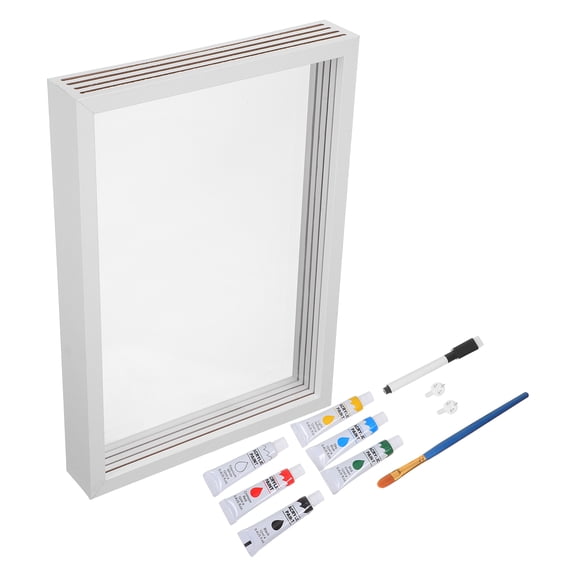 HONMEET White Wood Family Handprint Frame Kit, Craft Keepsake for Kids and Adults, Perfect Gift for Memories