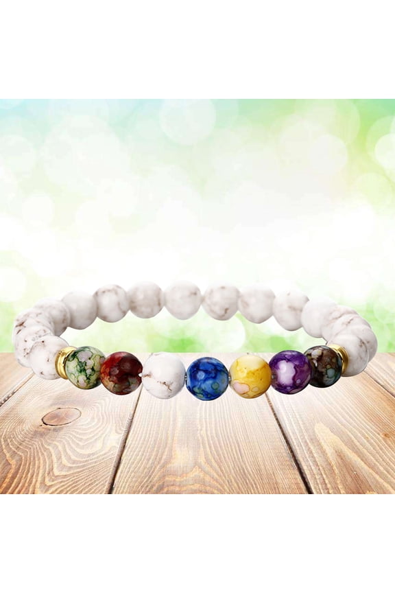 White Beaded Stretch Bracelet, Stylish Unisex Fashion Jewelry Accessory for Men and Women, Comfortable Fit