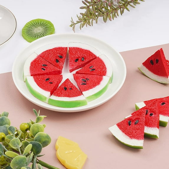 HONMEET Watermelon Slices 12Pcs Red 5.2x4.9Cm Ldpe